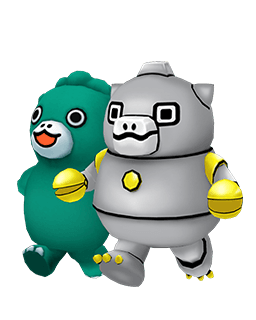 Chibi Mechagodzilla and Chibi Godzilla